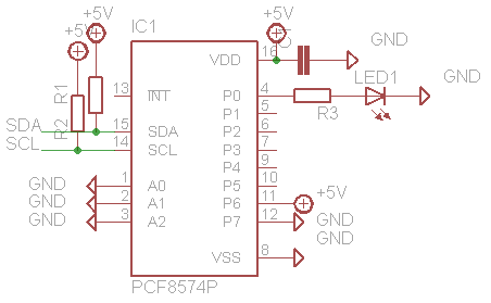 Interface I2C PCF8754